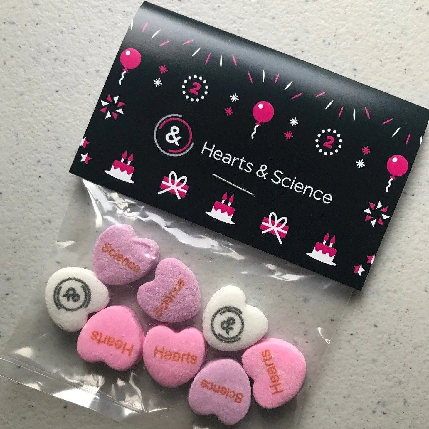 Custom Heart Candy Header Bags (100 Bag Minimum)