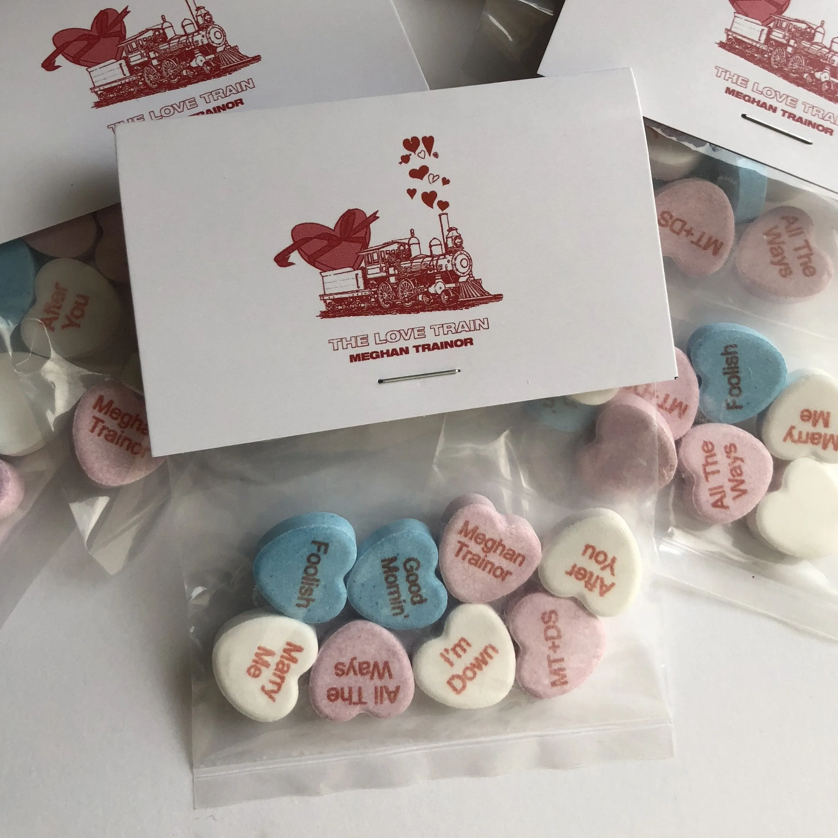 Custom Heart Candy Header Bags (100 Bag Minimum)
