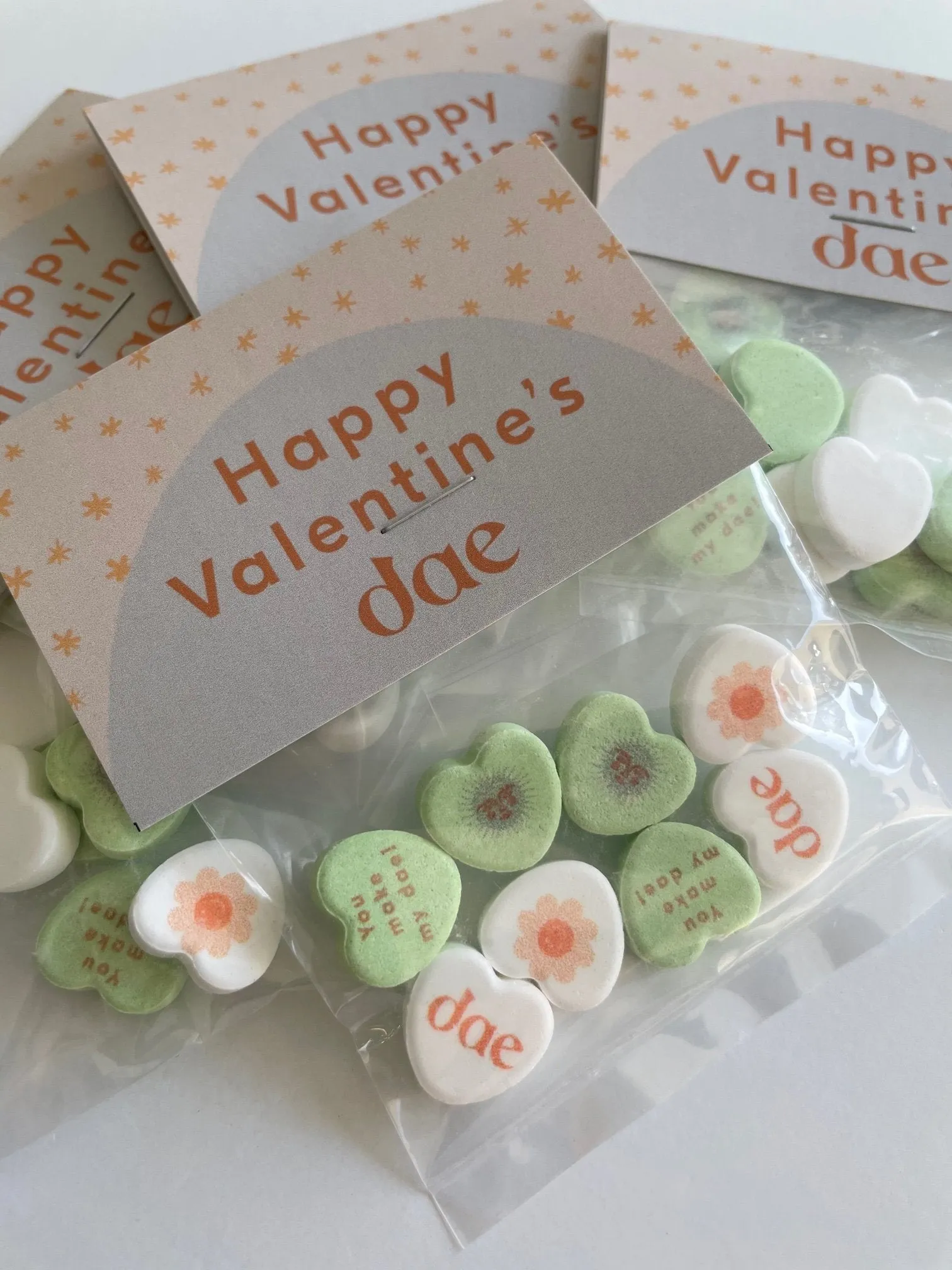 Custom Heart Candy Header Bags (100 Bag Minimum)