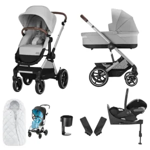 CYBEX EOS Comfort Bundle Travel System with Aton B2 I-SIZE and Snogga Footmuff - Lava Grey