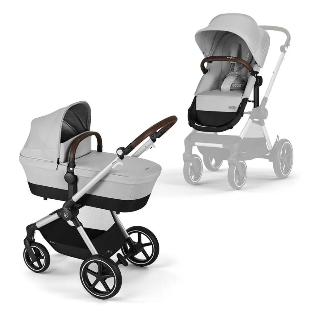 CYBEX EOS Comfort Bundle Travel System with Aton B2 I-SIZE and Snogga Footmuff - Lava Grey
