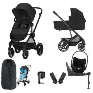 CYBEX EOS Luxury Travel System CLOUD T I-SIZE with Snogga - Moon Black