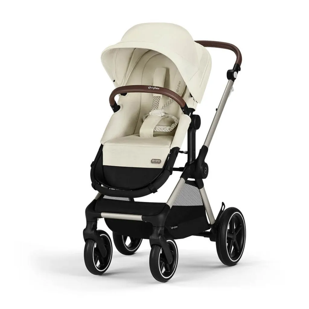 CYBEX EOS Travel System Essential Bundle with Snogga Footmuff - Seashell Beige