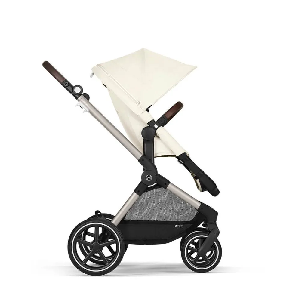 CYBEX EOS Travel System Essential Bundle with Snogga Footmuff - Seashell Beige