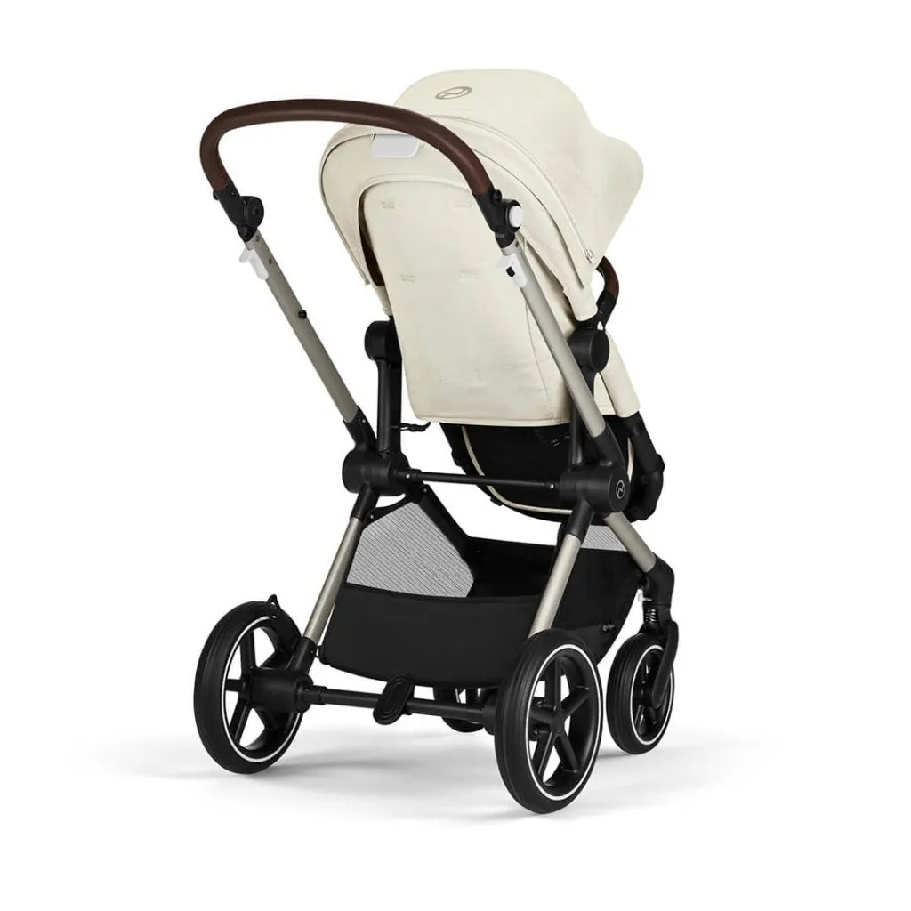 CYBEX EOS Travel System Essential Bundle with Snogga Footmuff - Seashell Beige