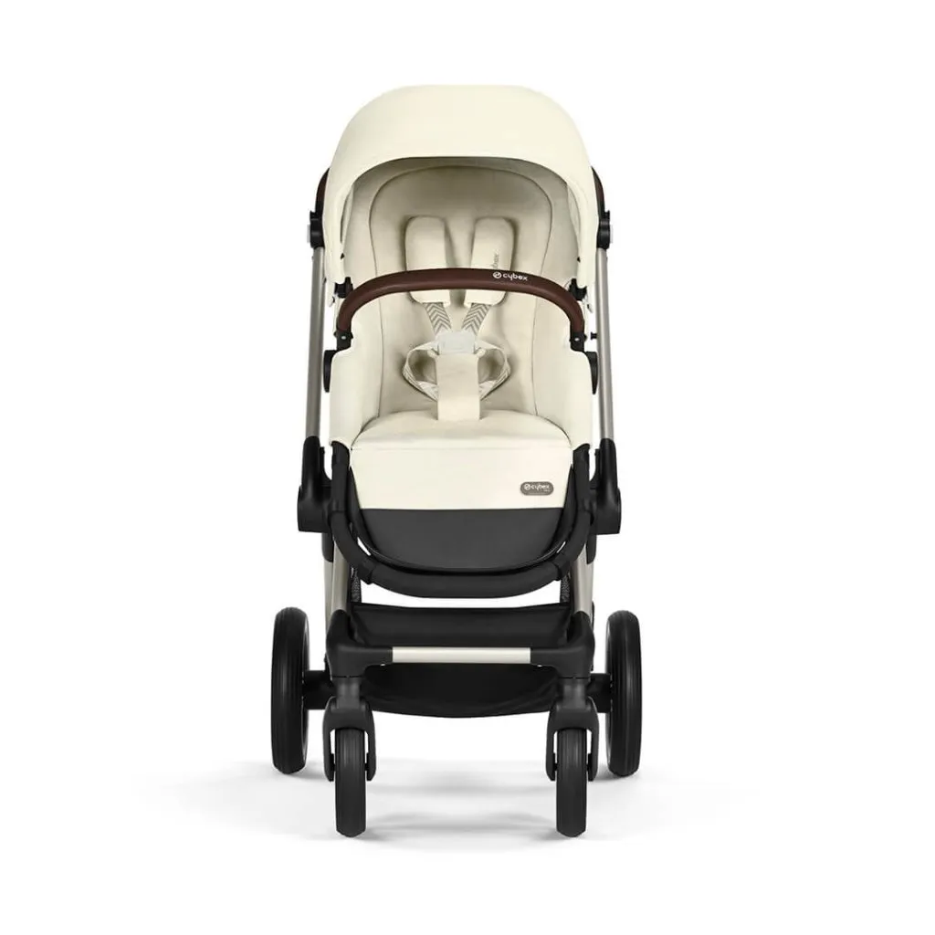 CYBEX EOS Travel System Essential Bundle with Snogga Footmuff - Seashell Beige