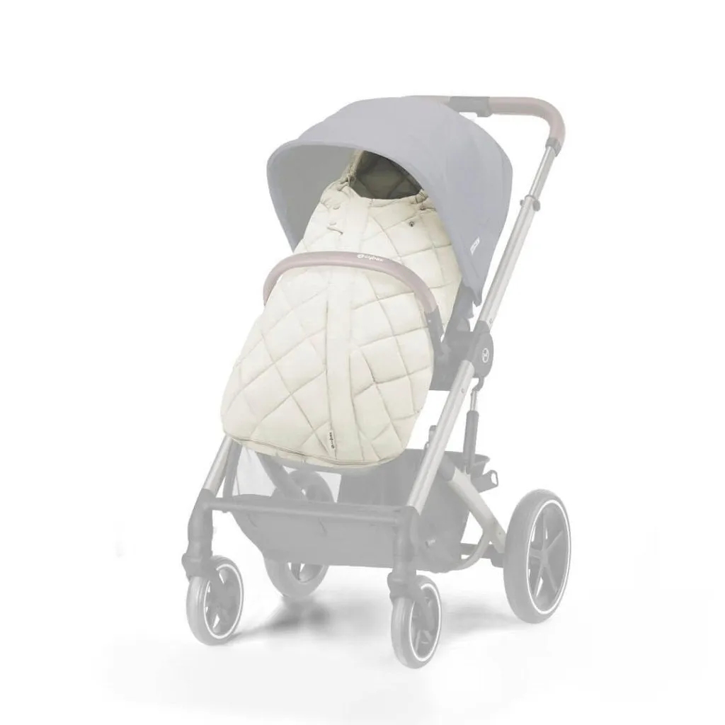 CYBEX EOS Travel System Essential Bundle with Snogga Footmuff - Seashell Beige