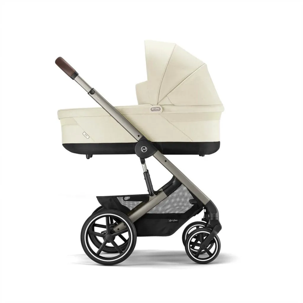 CYBEX EOS Travel System Essential Bundle with Snogga Footmuff - Seashell Beige