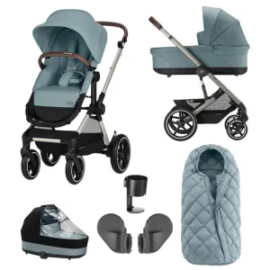CYBEX EOS Travel System Essential Bundle with Snogga Footmuff - Sky Blue