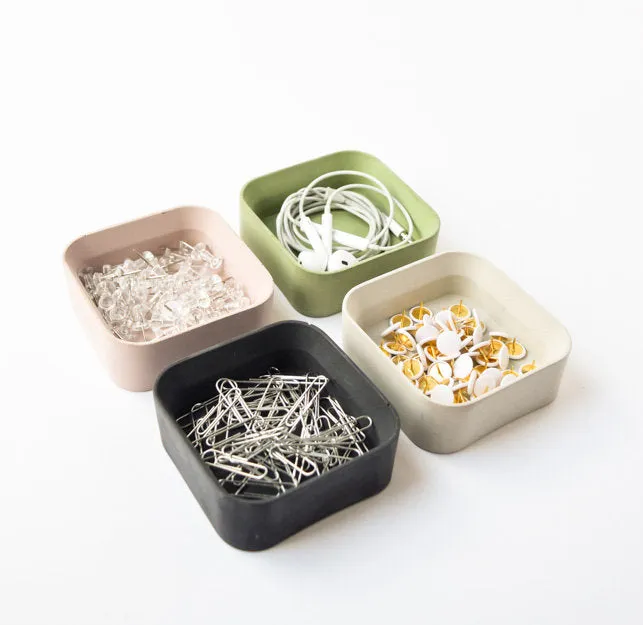 Desk Organizer - Concrete Desk Accessories - Small Tray - Paper Clip Holder - Desk Set - Catchall - Office Organizer - Cement - Minimalist