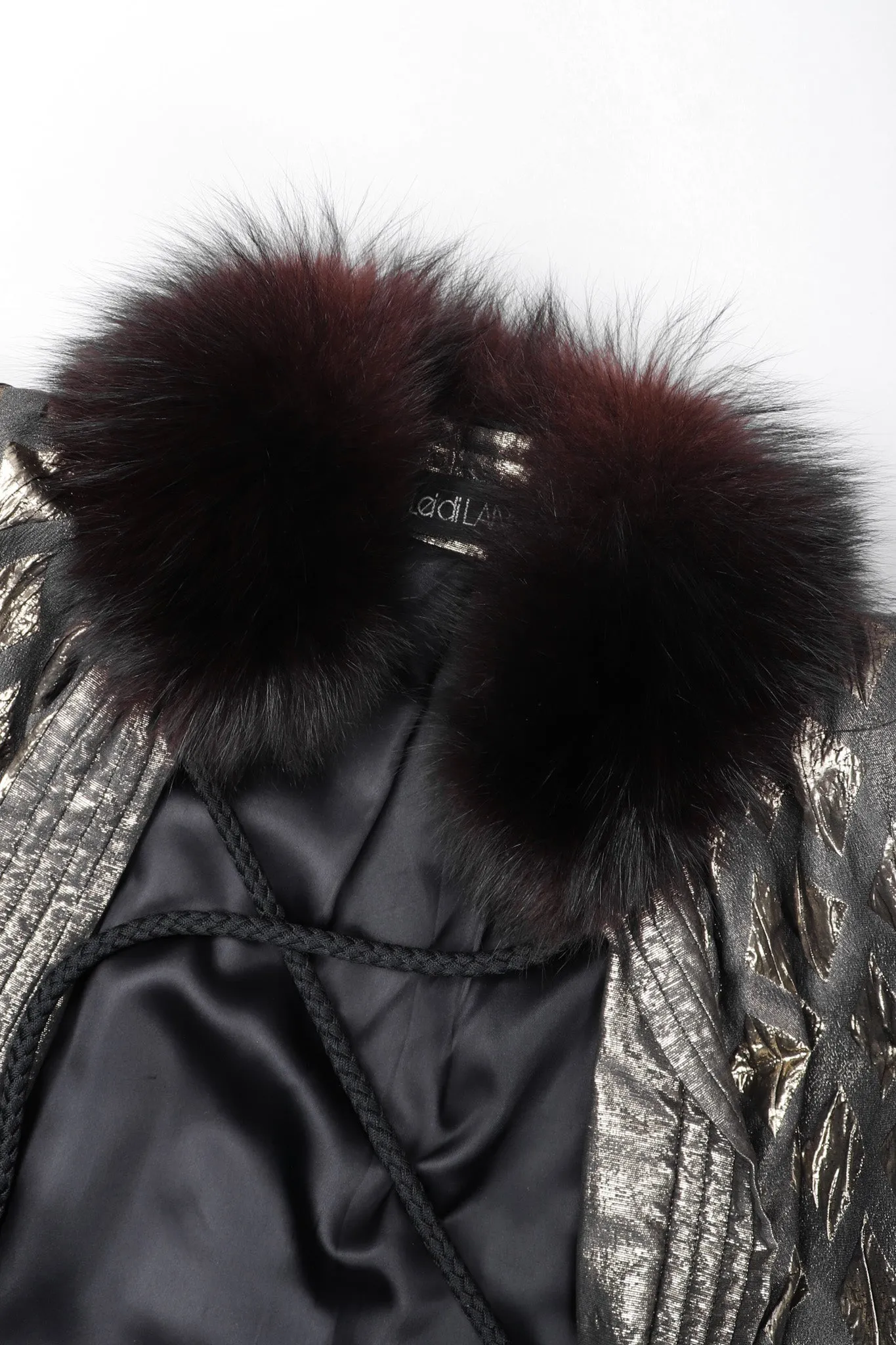 Diamond Lamé Fur Collar Coat