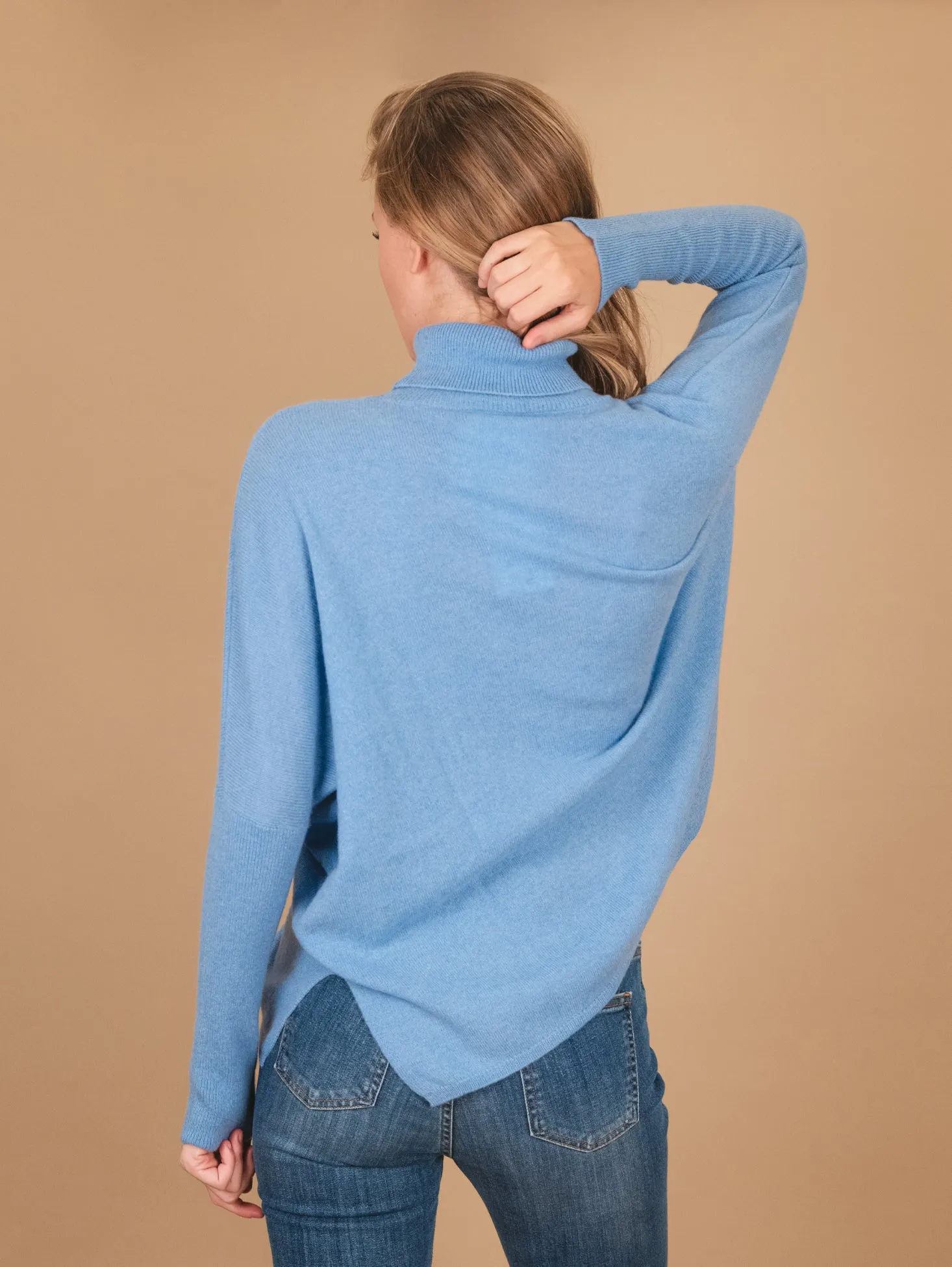 DOLCEVITA OVER IN CASHMERE ECO-FRIENDLY AZZURRO