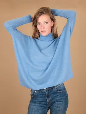 DOLCEVITA OVER IN CASHMERE ECO-FRIENDLY AZZURRO