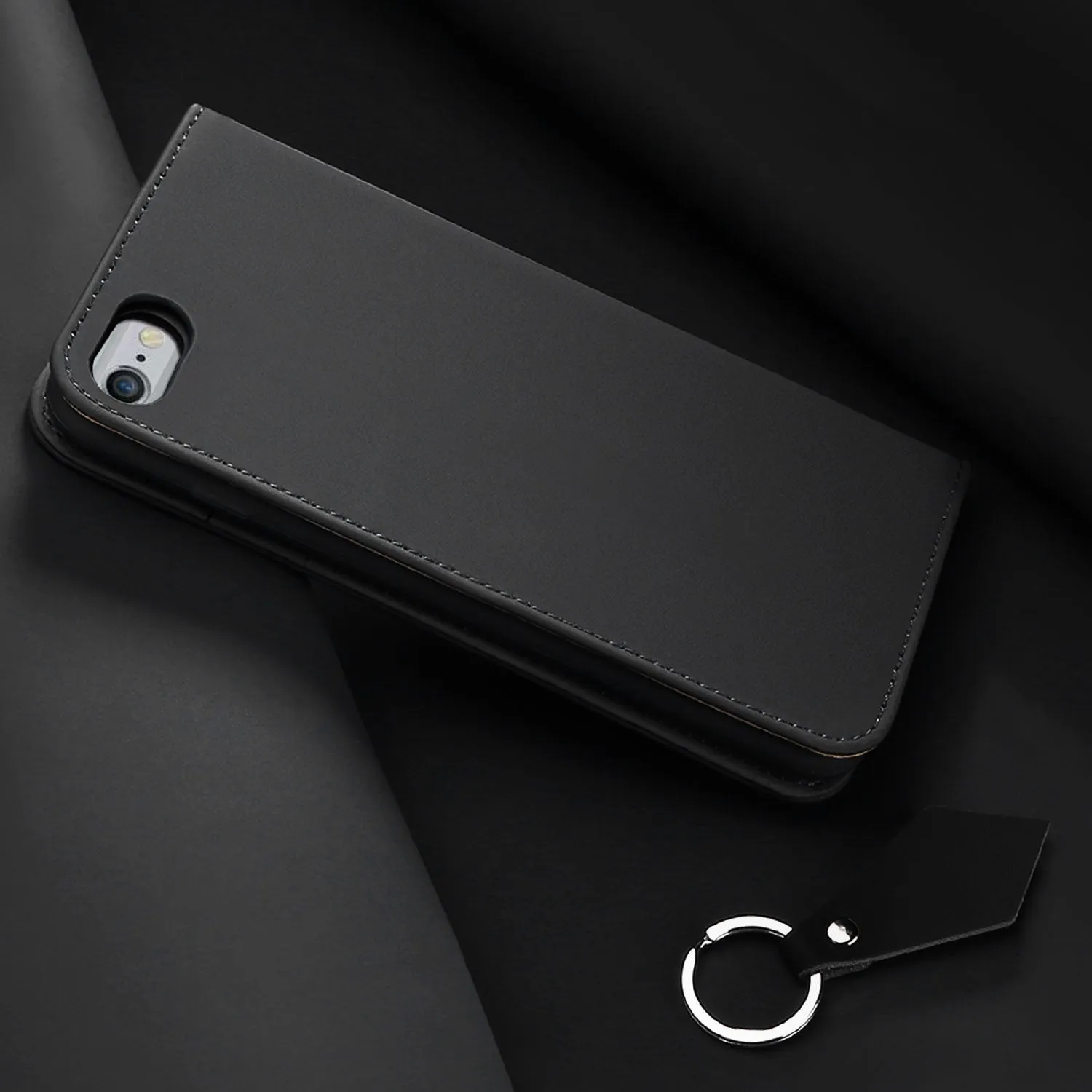 DUX DUCIS For iPhone 6/6s Luxury Genuine Leather Magnetic Flip Cover Full Protective Case with Bracket Card Slot red