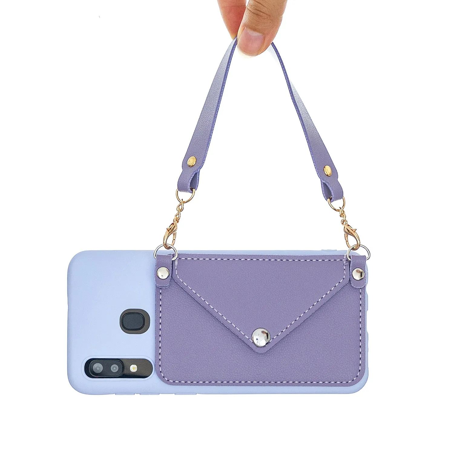 For HUAWEI P20/ P20 Lite/P20 Pro Mobile Phone Cover with Pu Leather Card Holder   Hand Rope   Straddle Rope white