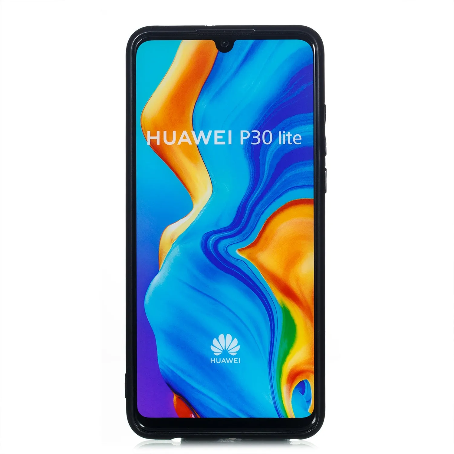 For Huawei P30 lite/nova 4E Double Buckle Non-slip Shockproof Cell Phone Case with Card Slot Bracket Light Brown