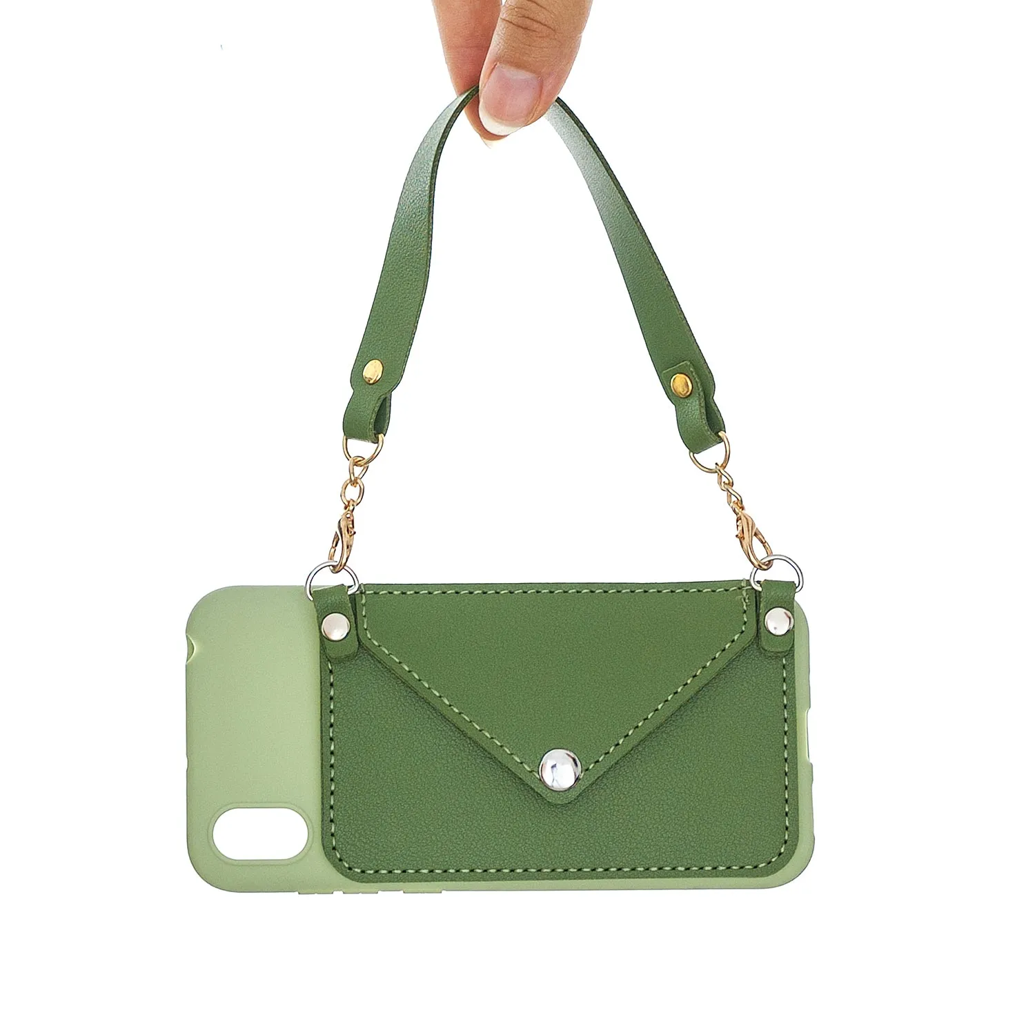 For HUAWEI Y5 2018/2019/Y6 2019/Y7 2019/PSMART Z/Y9 2019 Mobile Phone Cover with Pu Card Holder   Hand Rope   Straddle Rope white