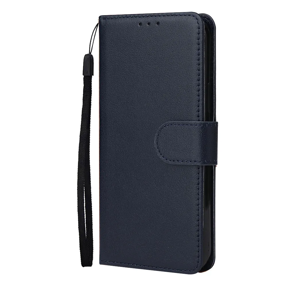 For Iphone 12 5.4 inch/6.1 inch/ 6.7 inch PU Leather Three-card Photo Frame Front Buckle Mobile Phone shell Red wine