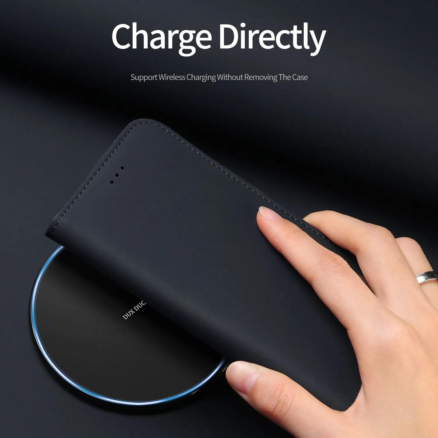 For iPhone 9 Mobile Phone Cover Magnetic Leather Protective Case with Card Slot Bracket Khaki