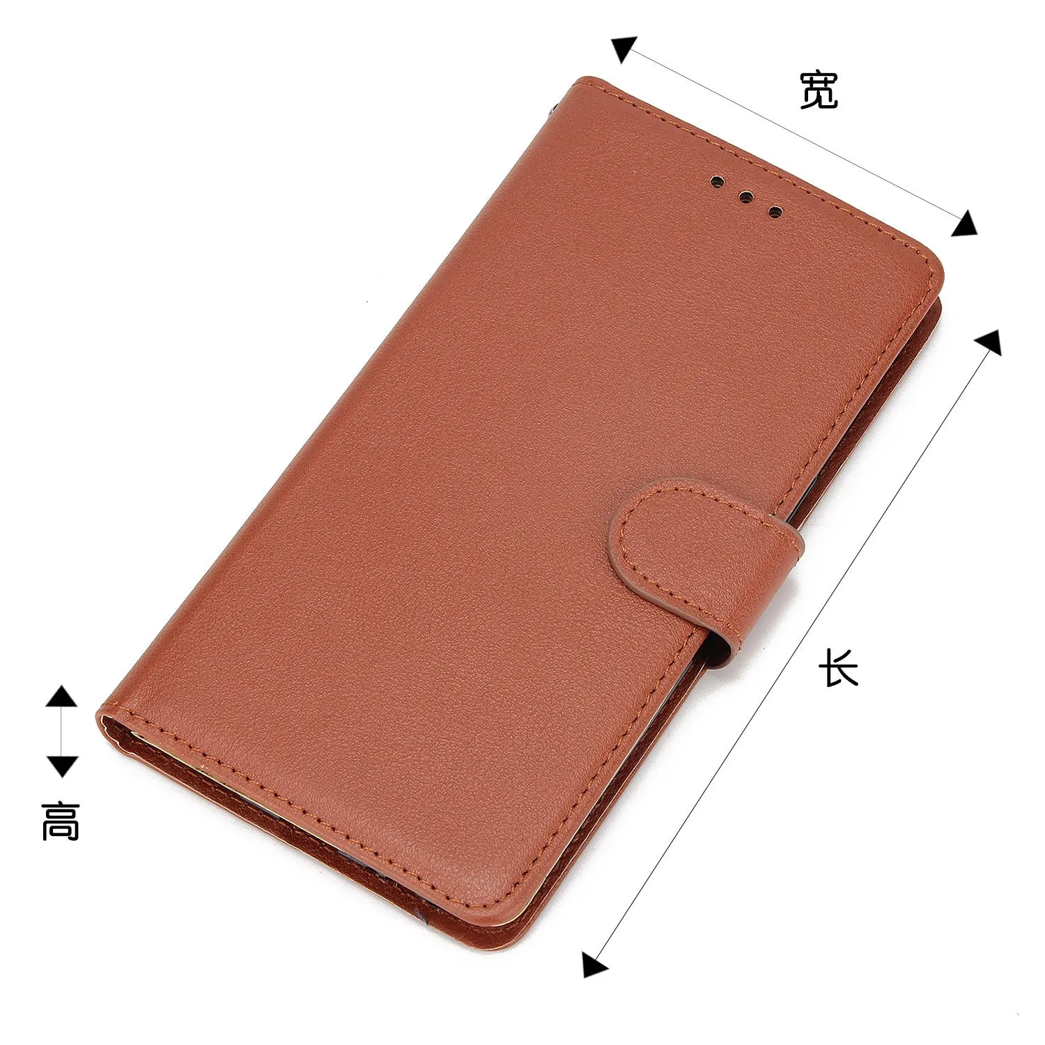 For Samsung A7 2017/A720 PU Leather Cell Phone Case Protective Cover Shell with Buckle Golden