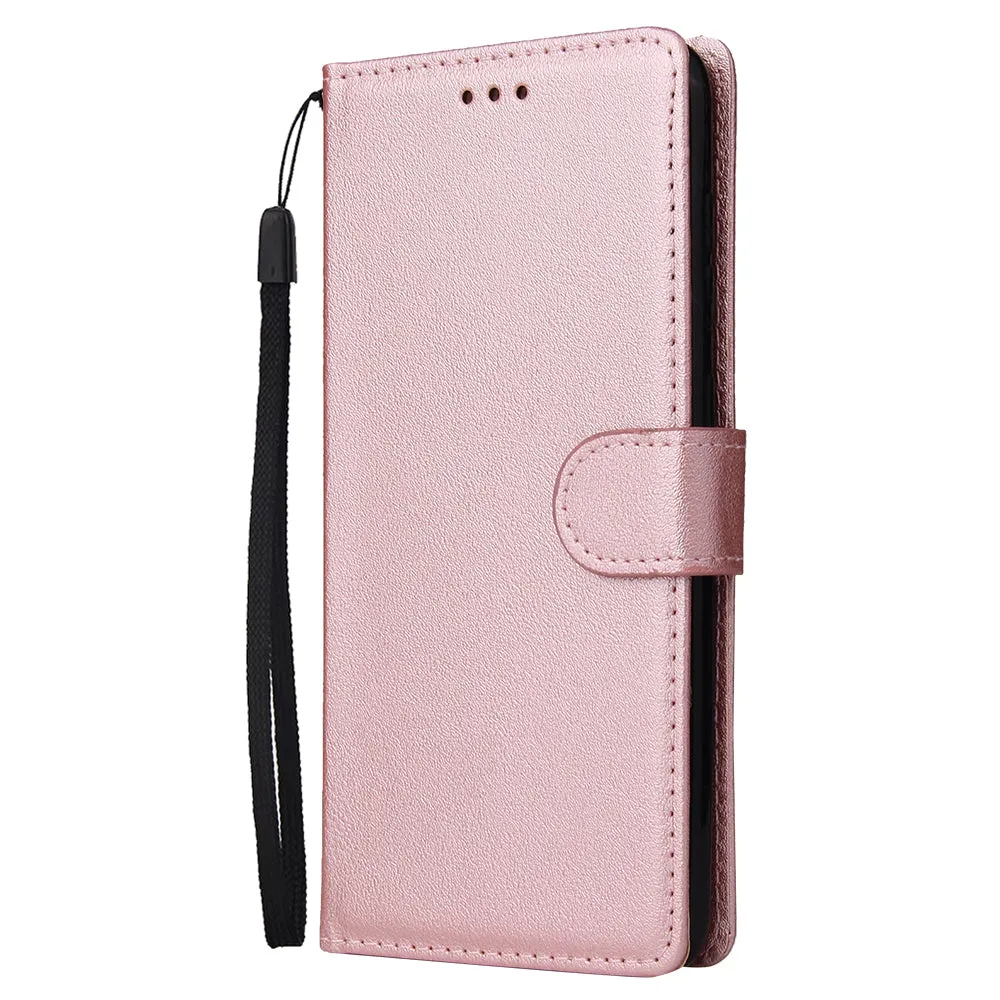 For Samsung A70 Wallet-type PU Leather Protective Phone Case with Buckle & 3 Card Position black