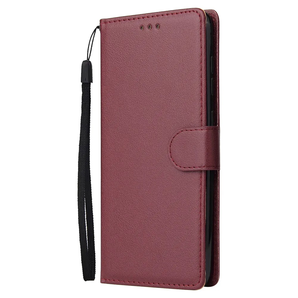 For Samsung A70 Wallet-type PU Leather Protective Phone Case with Buckle & 3 Card Position black