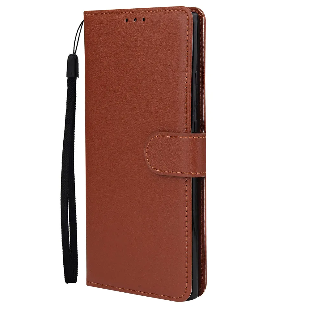 For Samsung Note 20/Note 20 Ultra PU Leather Three-card Photo Frame Front Buckle Mobile Phone shell red