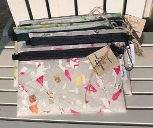 Fused Plastic Large Zipper Pouch