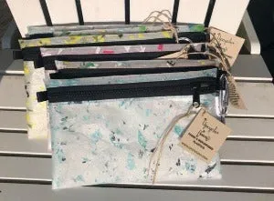 Fused Plastic Large Zipper Pouch
