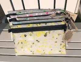 Fused Plastic Large Zipper Pouch