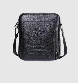 Genuine Crocodile  Leather Messenger Bag