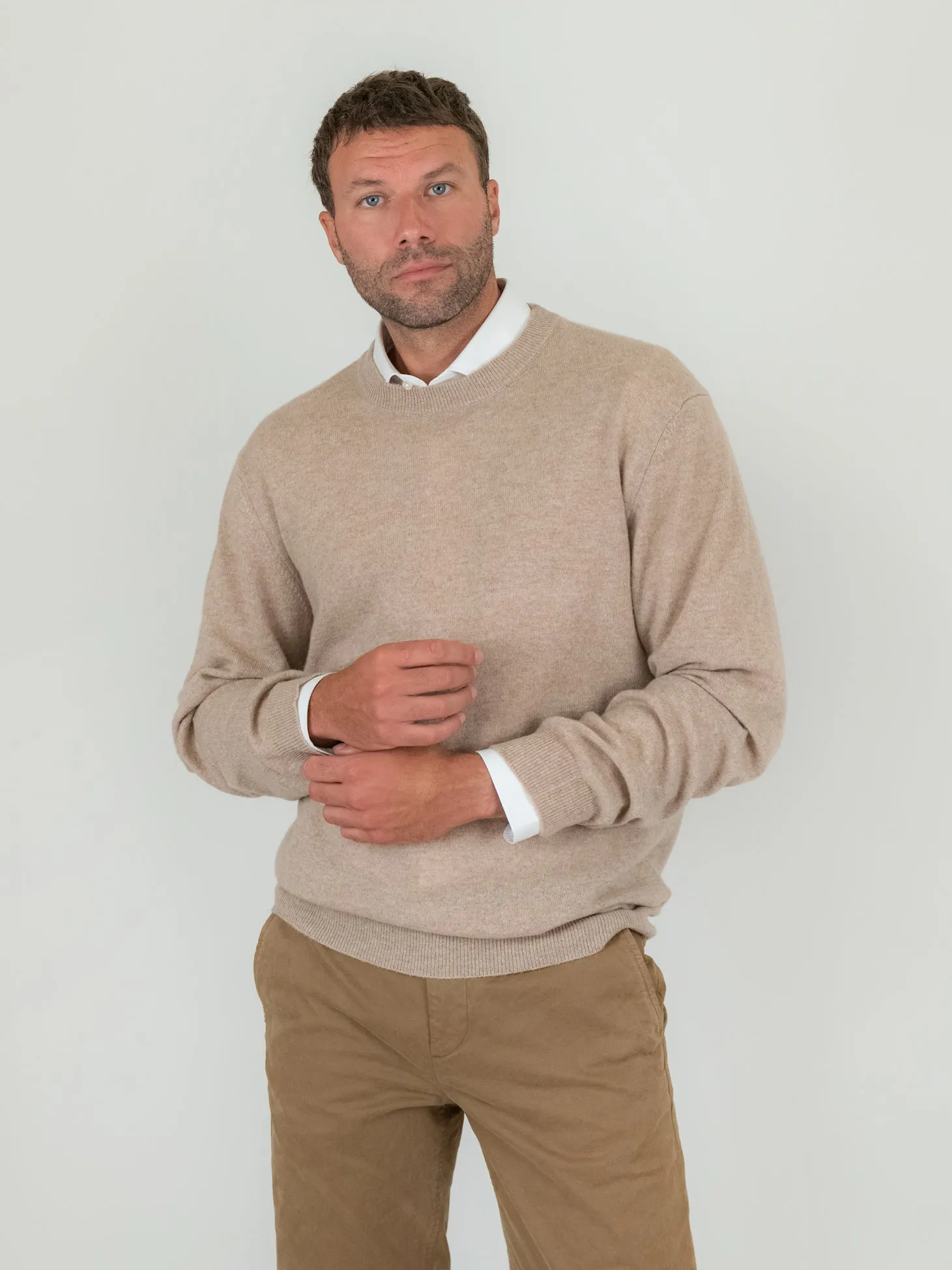 GIROCOLLO TRADER IN CASHMERE BEIGE