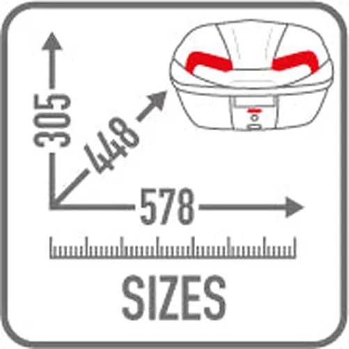Givi E46NT Riviera Monolock Top Box (46 litre)