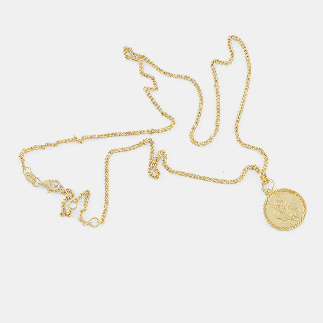 Gold St Christopher Necklace