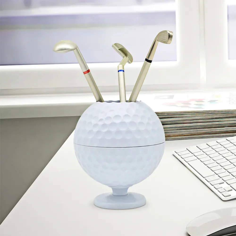 Golf Themed Pen Holder and Golf Club Pens