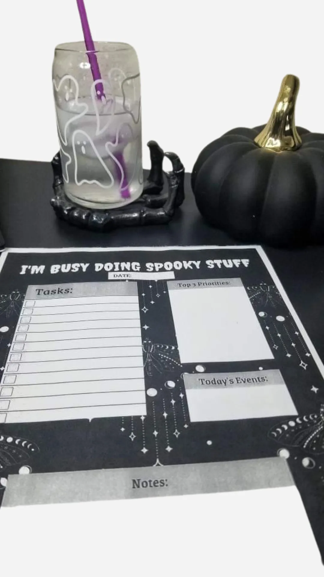 Gothic Desk Planner Pad | gothic notepad, spooky