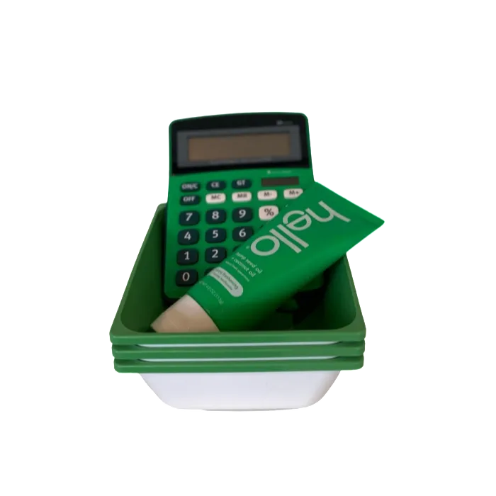 Green Drawer Inserts w/ Items