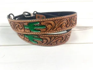Hand Painted Green Cactus Crossbody Handbag Strap