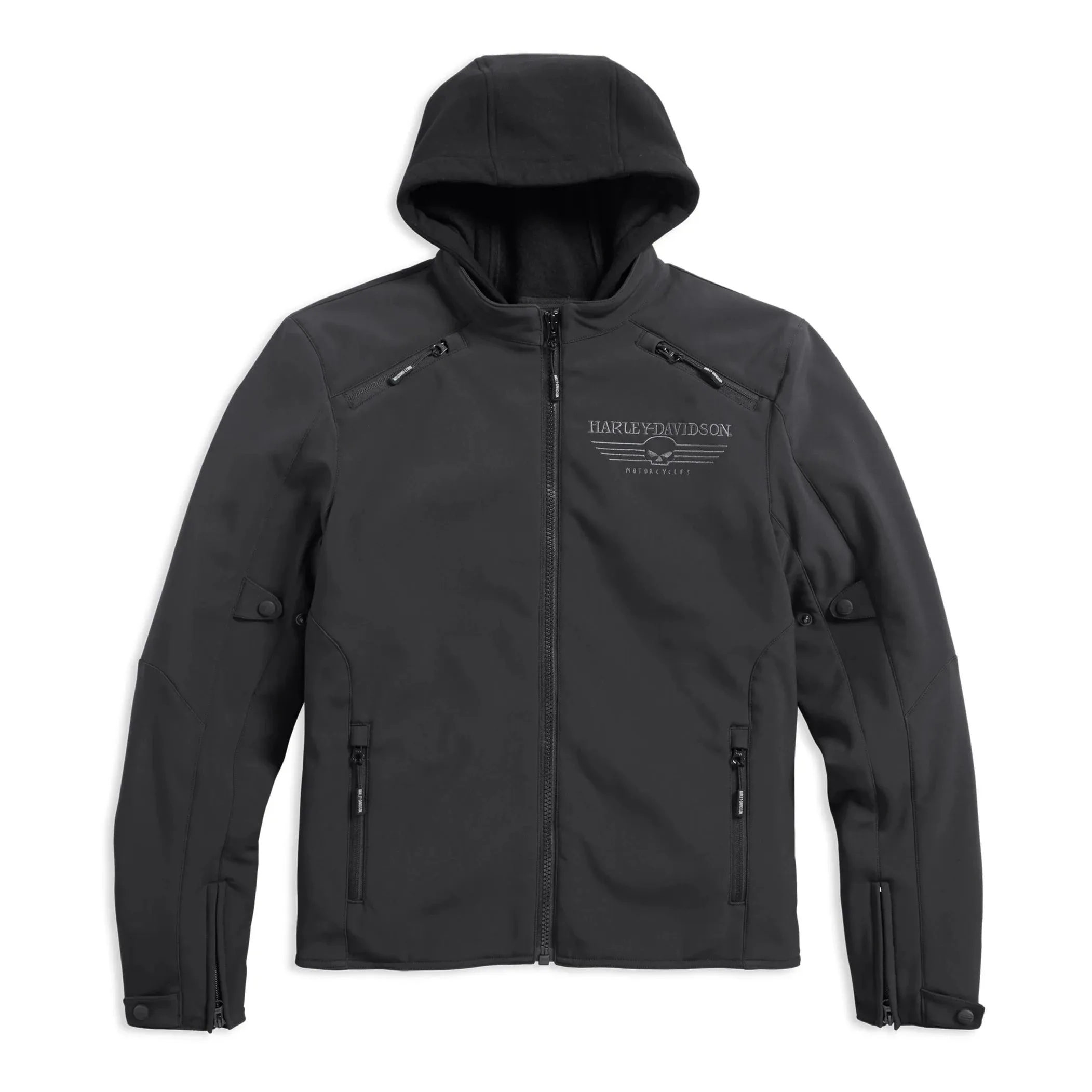 Harley-Davidson® Reflective Skull Water-Resistant 3-in-1 Soft Shell Riding Jacket
