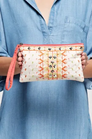 Heritage Embroidered Makeup Pouch