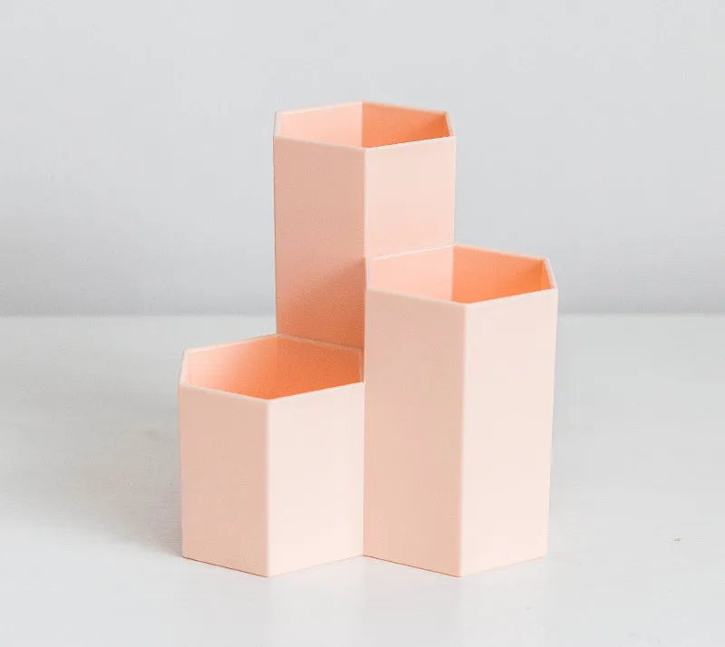 Homlly Hexagon Pen Makeup Container Holder