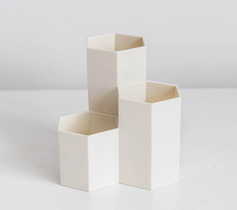 Homlly Hexagon Pen Makeup Container Holder