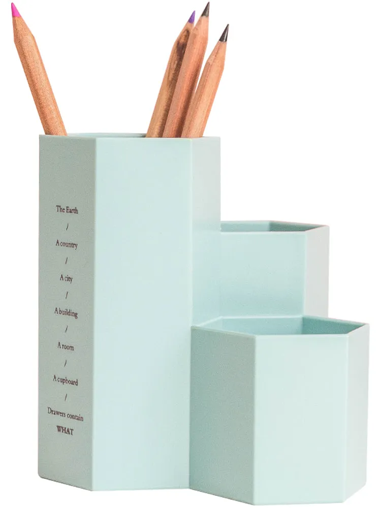 Homlly Hexagon Pen Makeup Container Holder