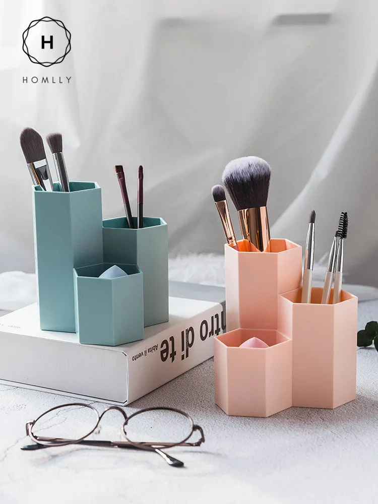 Homlly Hexagon Pen Makeup Container Holder