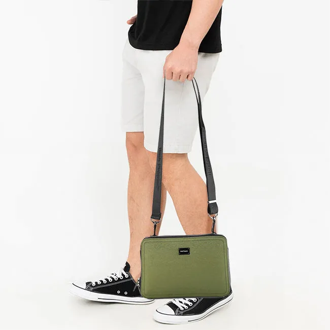 Hush Puppies Bags Pria Mario Clutch/Messenger Bag In Green