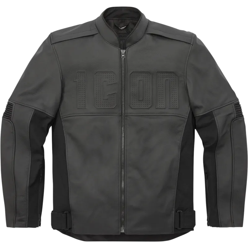 Icon Motorhead3 Mens Motorcycle Leather Jacket - Black