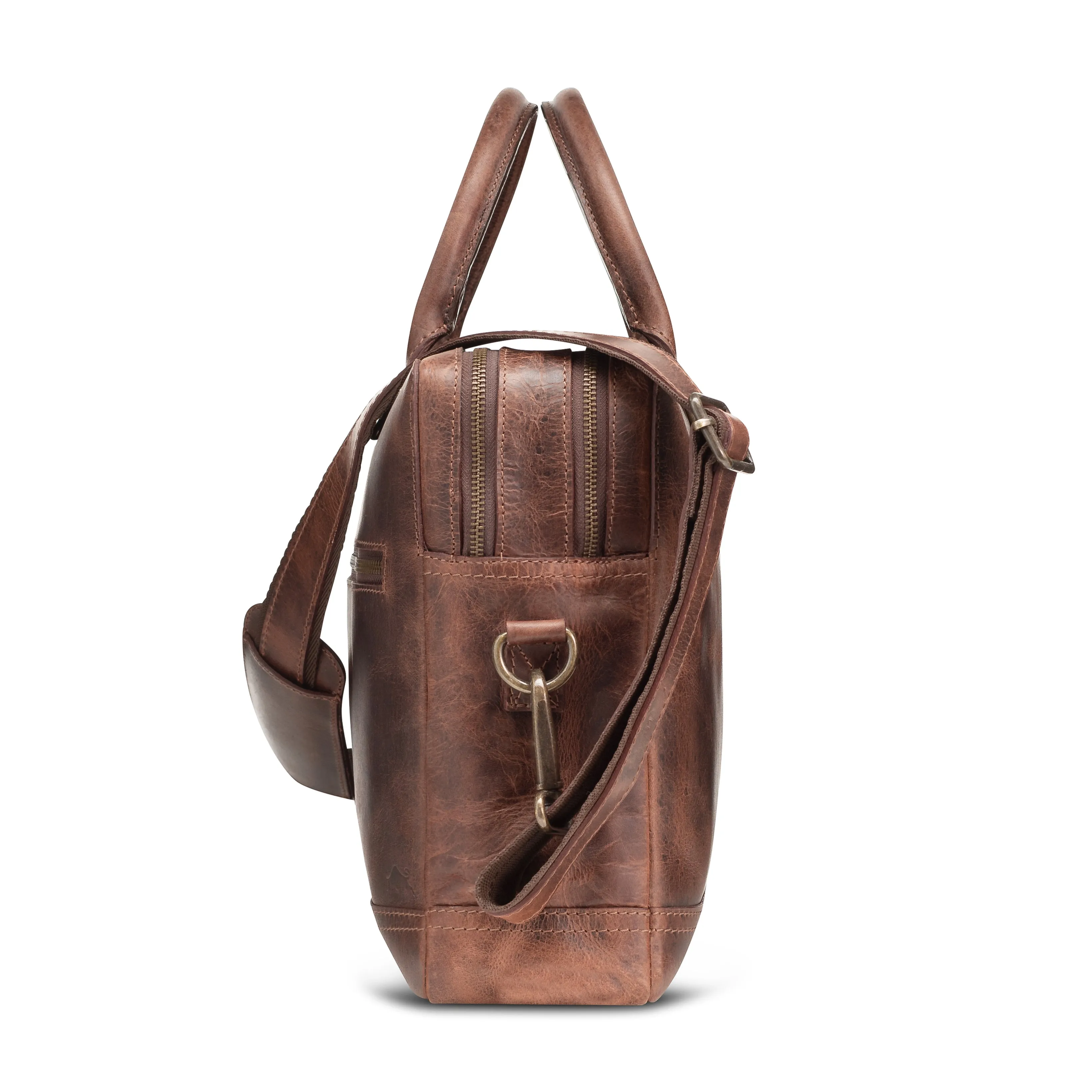 Indigo Buffalo Leather Briefcase