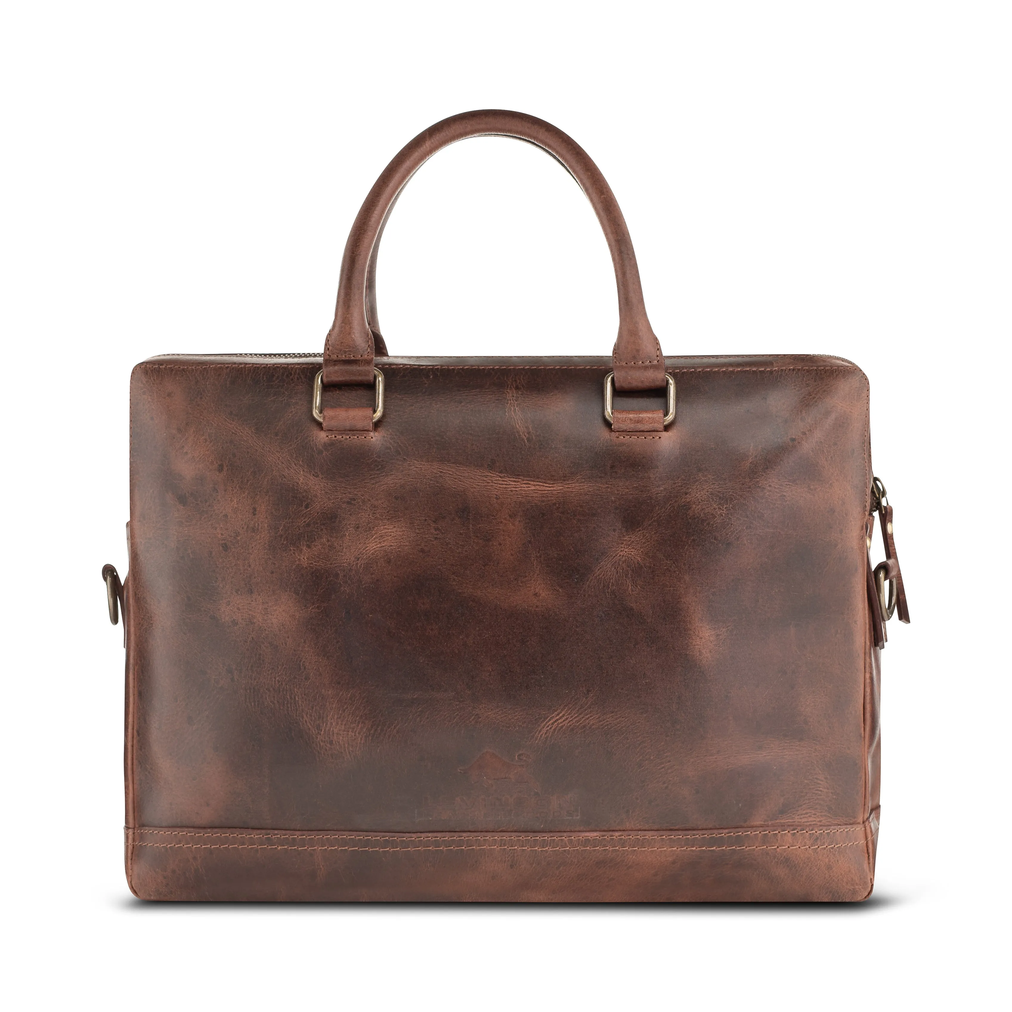 Indigo Buffalo Leather Briefcase
