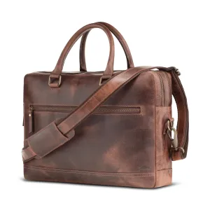 Indigo Buffalo Leather Briefcase