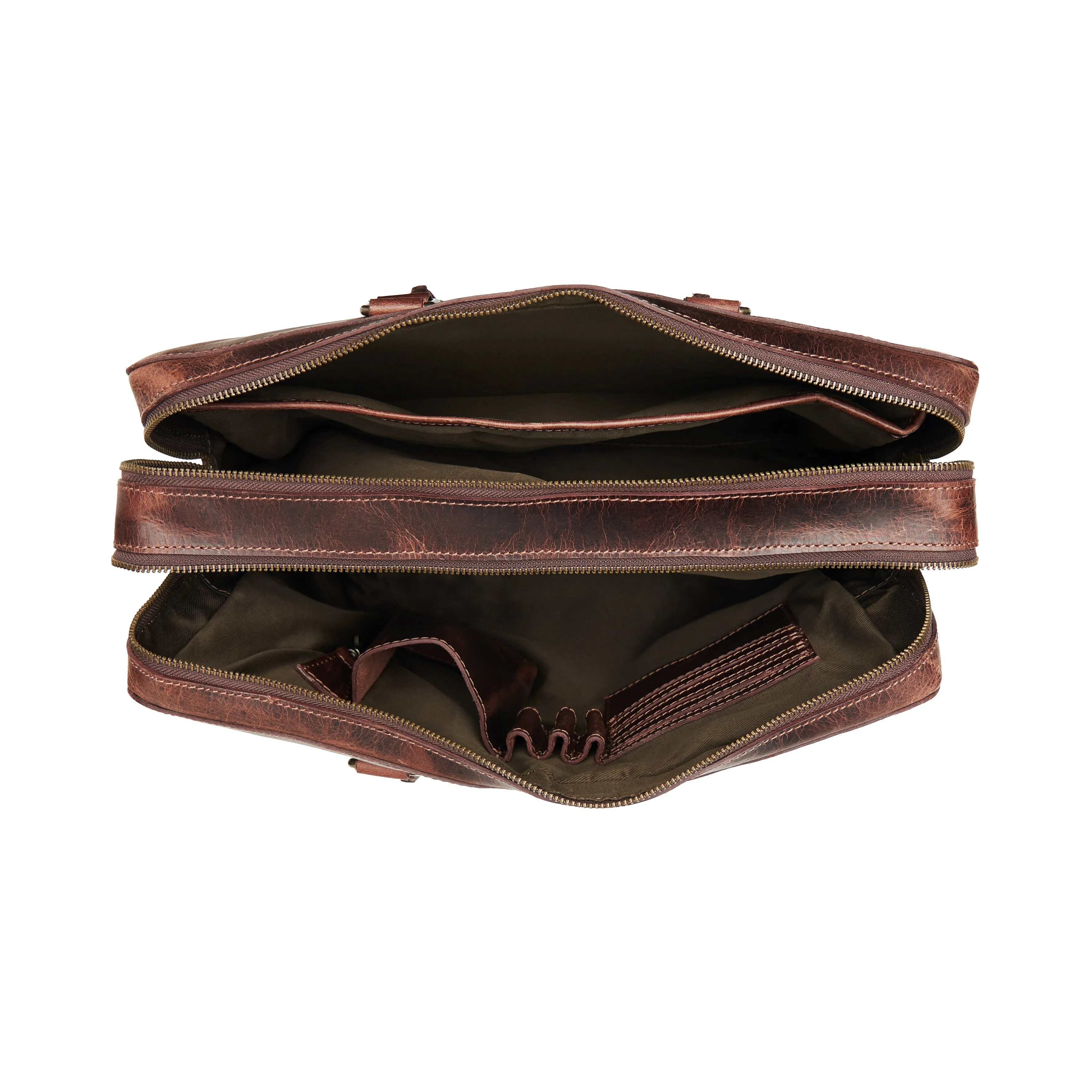 Indigo Buffalo Leather Briefcase